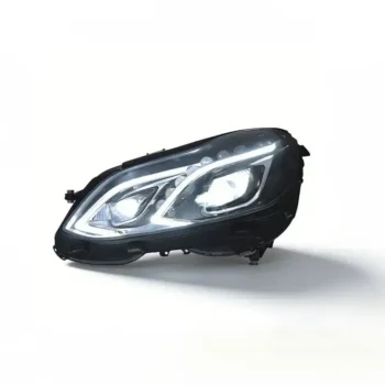 10-15 W212 LED Headlights front view with DRL